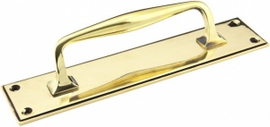 300mm Art Deco Pull Handle on Backplate